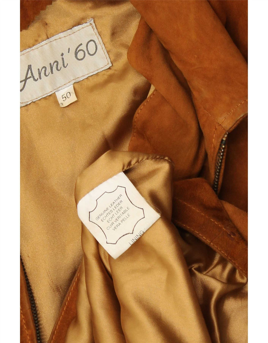 Vintage Ανδρικό Suede Jacket IT 50 Large Brown Δερμάτινο