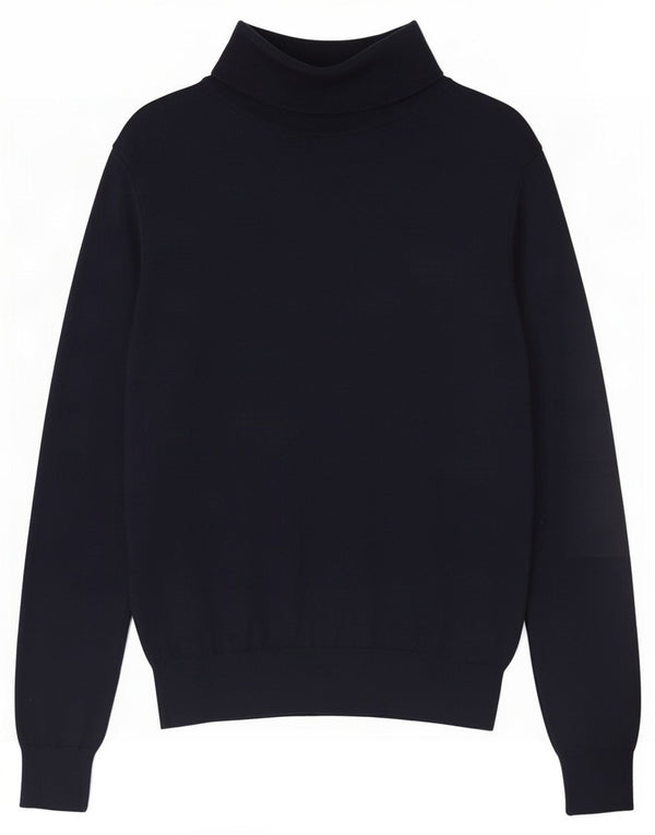 Marks & Spencer Γυναικείο πουλόβερ με ρολό λαιμόκοψη UK 10 Small Navy Blue