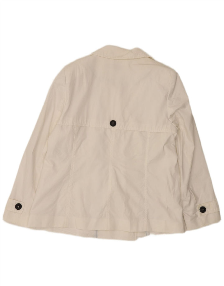 Marks & Spencer Γυναικεία κοντή καμπαρντίνα UK 16 Large White Cotton