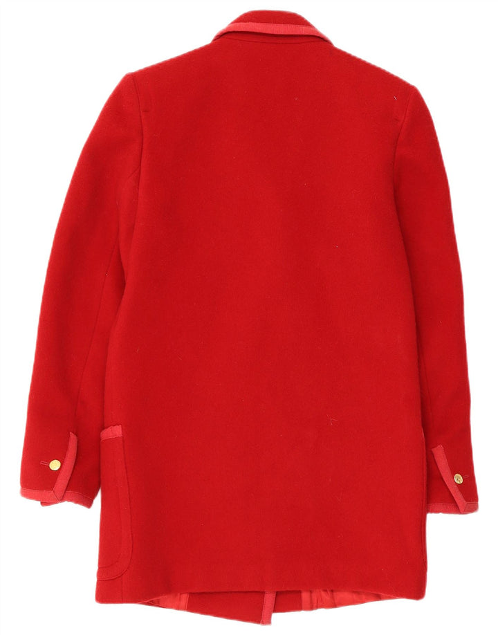 Les Copains Γυναικείο παλτό με διπλό στήθος UK 10 Small Red Wool