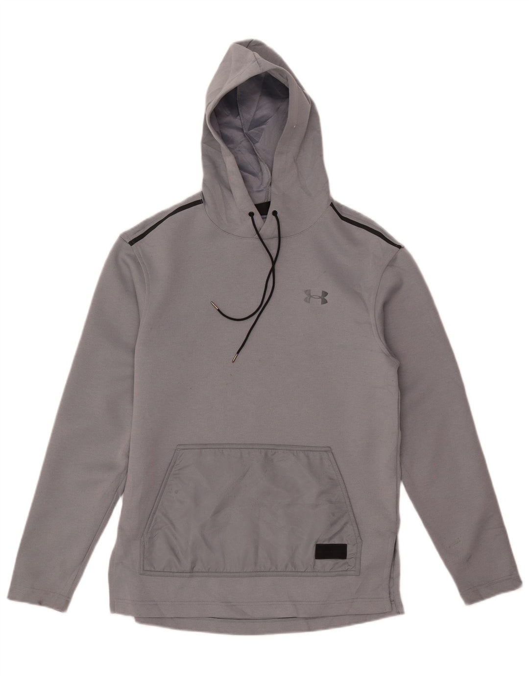 Under Armour Mens Cold Gear Graphic Hoodie Jumper Μικρός Γκρι Πολυεστέρας