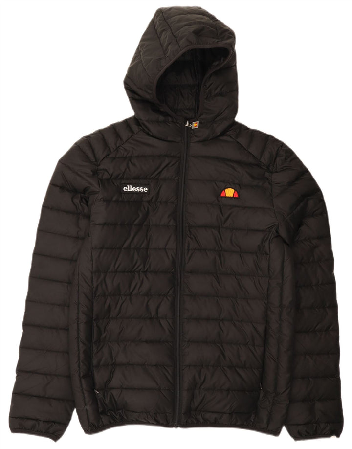 Ellesse Ανδρικό μπουφάν με κουκούλα UK 38 Μεσαίο Μαύρο Πολυεστέρας
