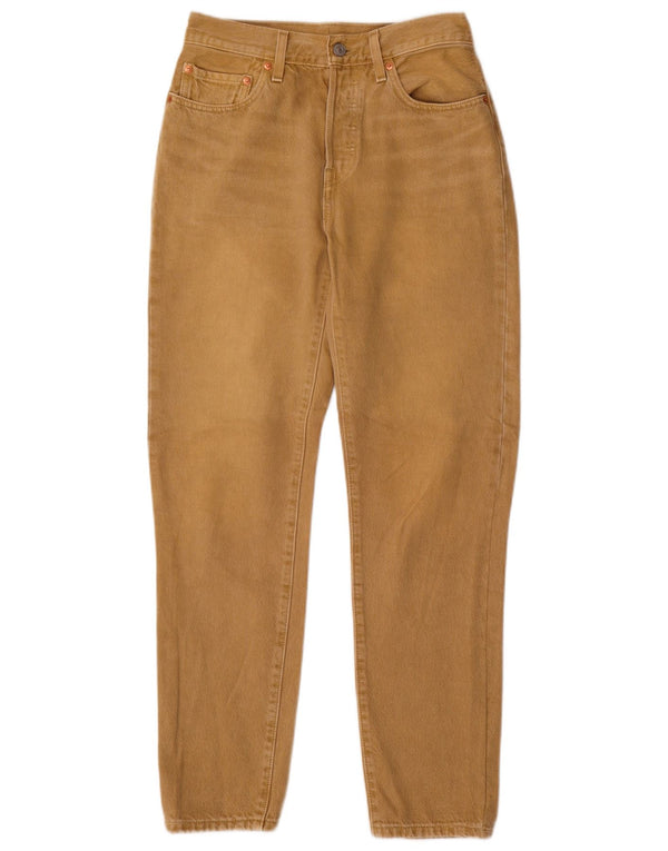 LEVI'S Γυναικείο 501 Ψηλόμεσο Casual Παντελόνι W27 L30 Καφέ Βαμβακερό