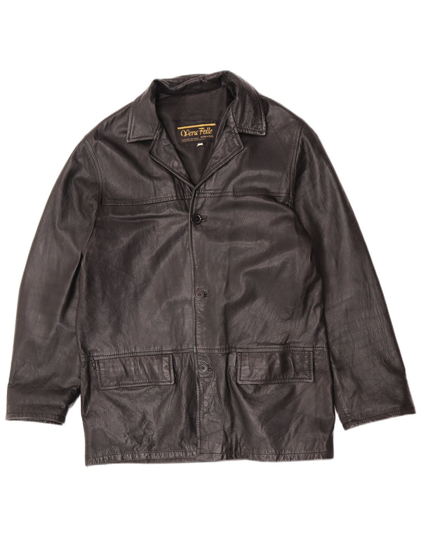Lavorazione Artigianale Ανδρικό μπουφάν blazer 3 κουμπιών UK 40 μεγάλο μαύρο