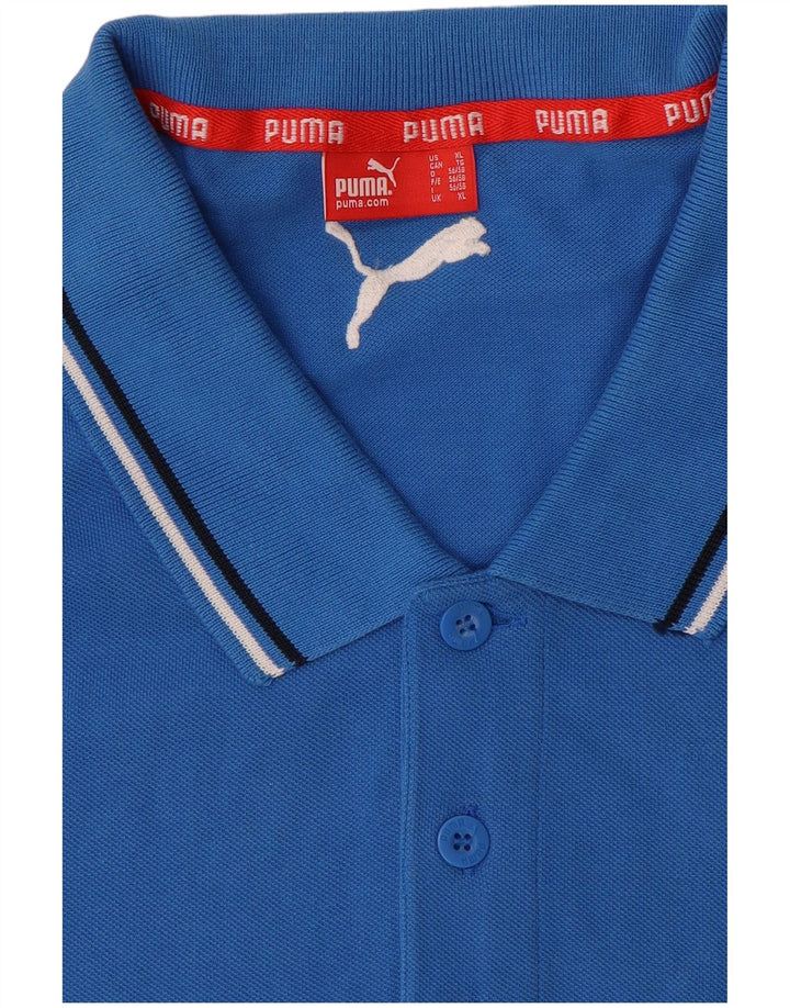 PUMA Mens Polo Shirt XL Blue