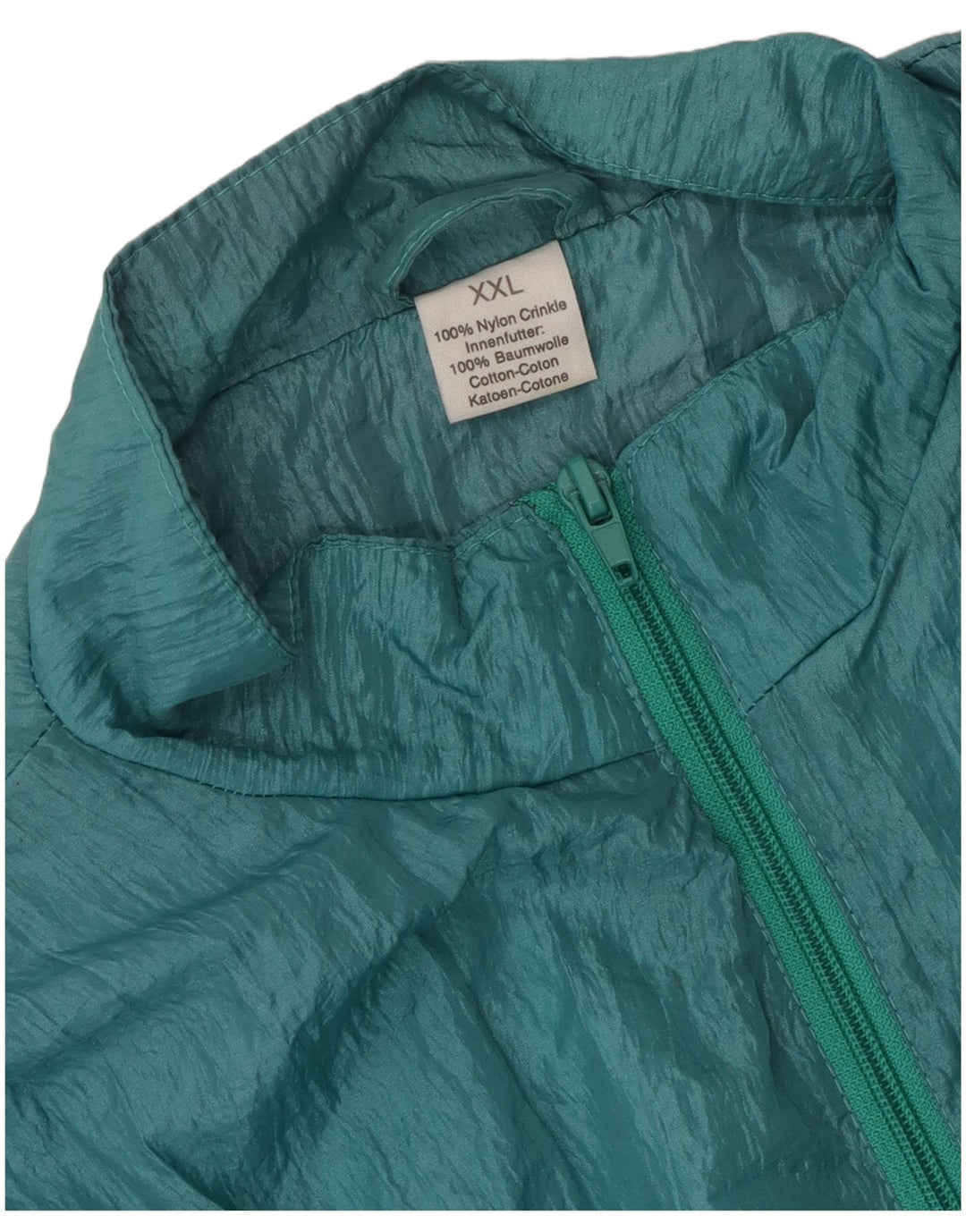 Vintage ανδρική αθλητική φόρμα Top Jacket 2XL Green Nylon