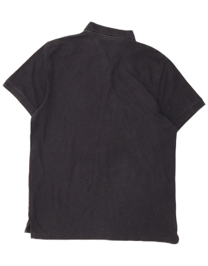 Ανδρικό μπλουζάκι πόλο NIKE 2XL μαύρο βαμβακερό