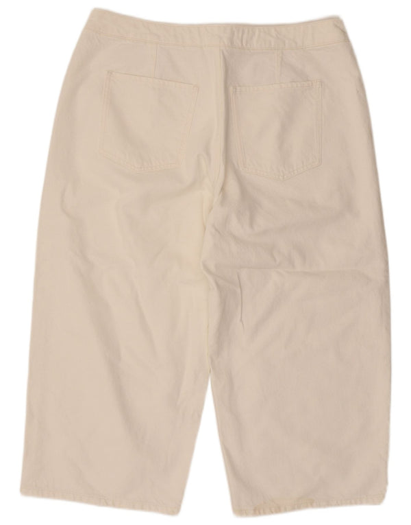 Επόμενο Γυναικείο Ψηλόμεσο Τζιν Capri UK 18 XL W38 L22 Λευκό βαμβακερό