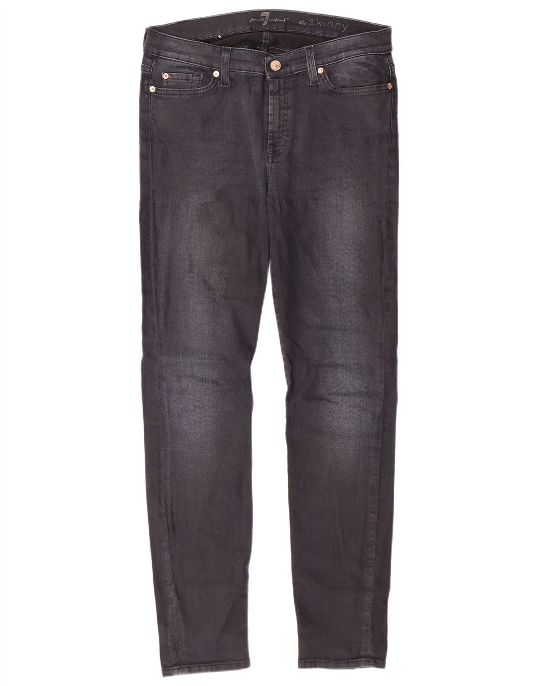 7 FOR ALL MANKIND Γυναικείο Skinny Jeans W32 L29 Μαύρο βαμβακερό
