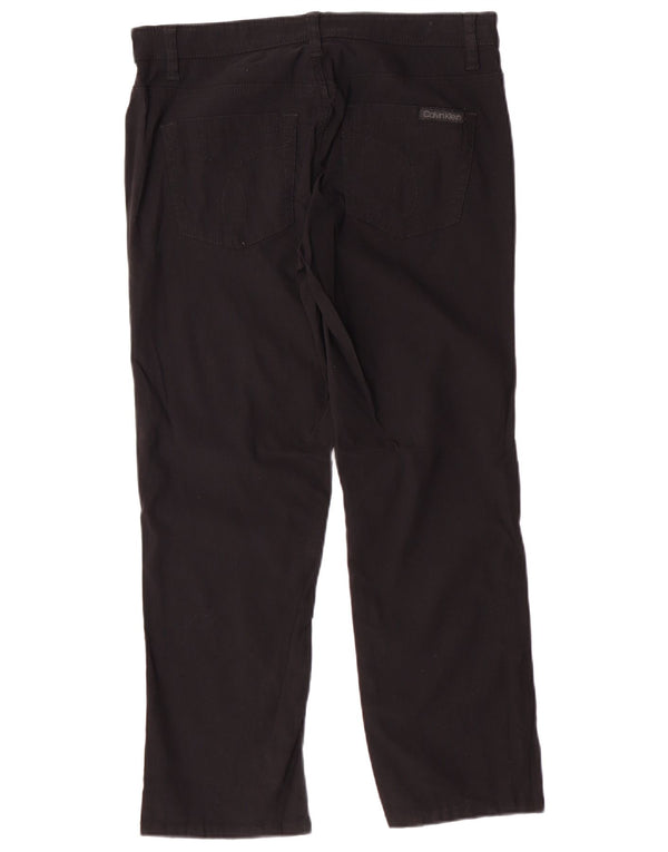 Calvin Klein Jeans Womens Casual Trousers US 6 Small W32 L26 Black Classic