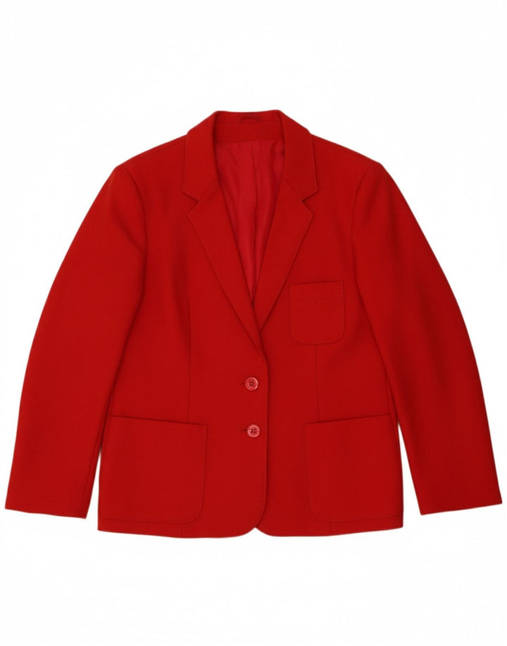 BHS Womens 2 Button Blazer Jacket UK 16 Large Red Polyester