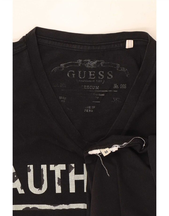 Ανδρικό γραφικό μπλουζάκι Guess Top Medium Μαύρο