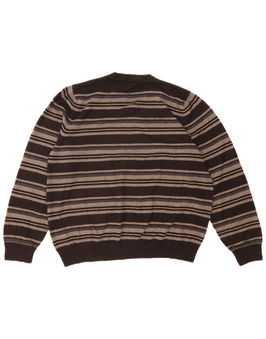Ανδρικό πουλόβερ Marks & Spencer Autograph V-Neck Jumper XL Μαύρο ριγέ