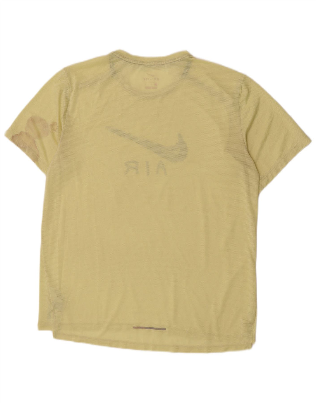 Γραφικό T-shirt Nike ανδρικό Dri Fit, μεγάλο κίτρινο πολυεστέρα