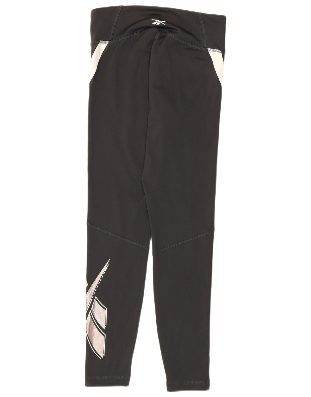 Γυναικεία Reebok Speed Wick leggings UK 8/10 Small Black Colourblock Polyester