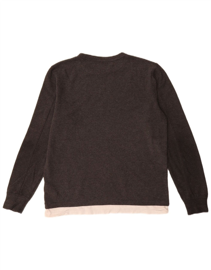 Ανδρικό πουλόβερ All Saints Longline Fit Boat Neck Jumper Small Grey