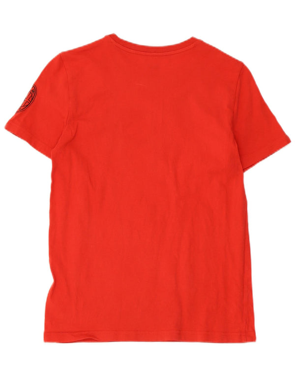Puma Boys Graphic T-Shirt Top 13-14 Years Red Cotton