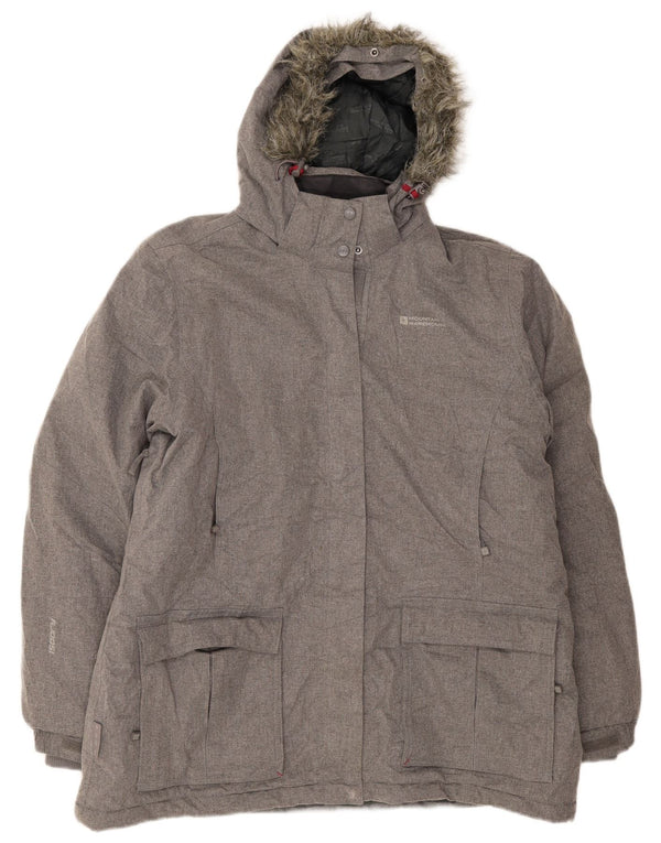 Mountain Warehouse Γυναικείο Μπουφάν με κουκούλα αντιανεμικό UK 20 2XL Γκρι