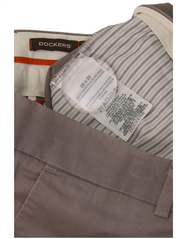 Dockers Ανδρικό παντελόνι Chino με κανονική εφαρμογή W36 L32 Γκρι βαμβακερό