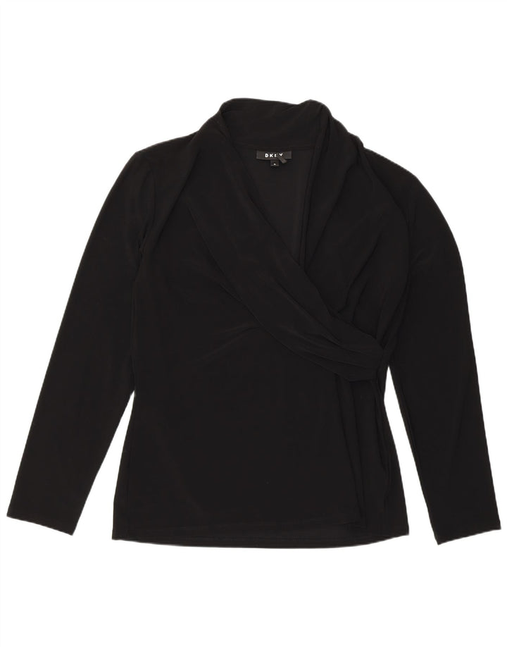 Dkny Γυναικεία Μπλούζα Τοπ UK 18 XL Μαύρο Πολυεστέρας
