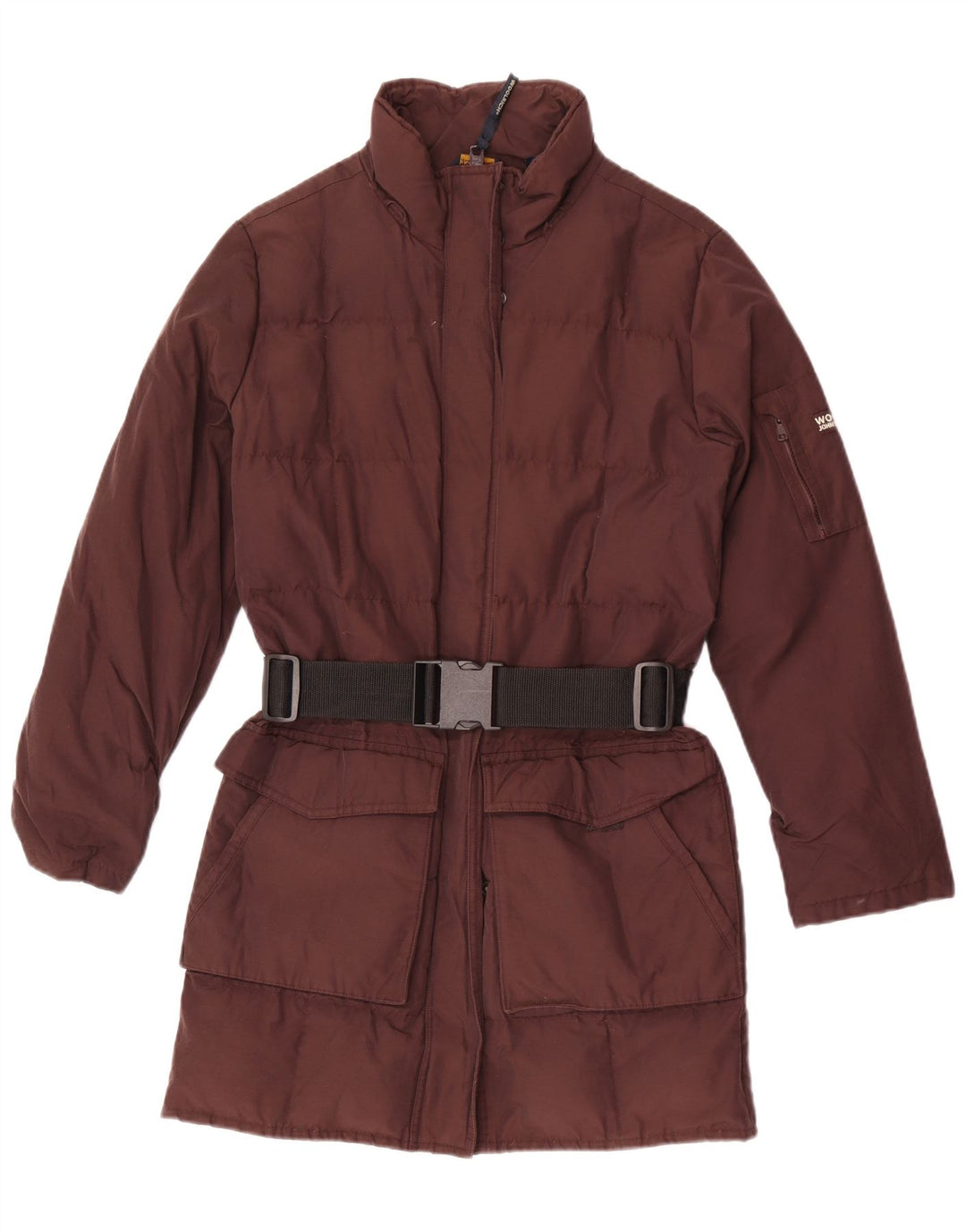Woolrich Γυναικείο παλτό UK 10 Small Brown Βαμβακερό