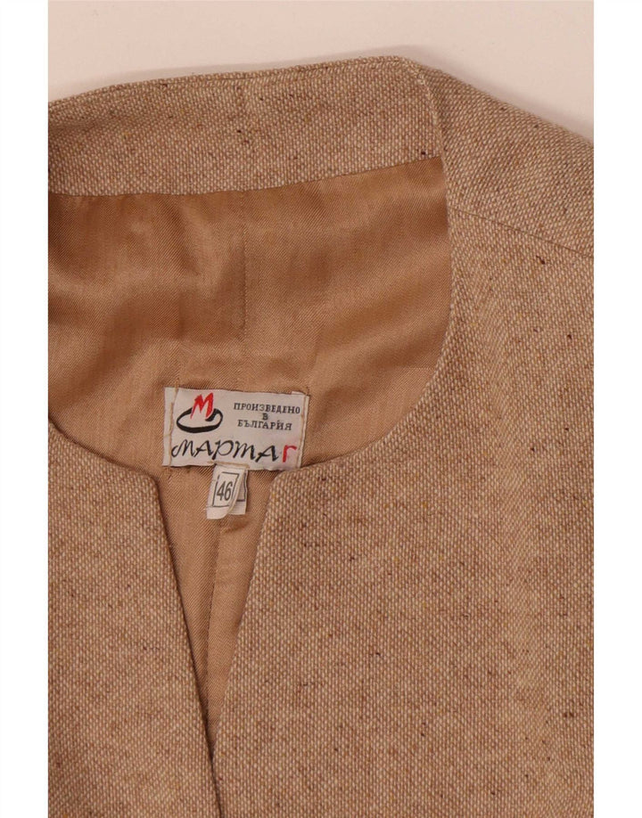 Vintage γυναικείο σακάκι με 4 κουμπιά σακάκι IT 46 Μεγάλο μπεζ φλύκταινα
