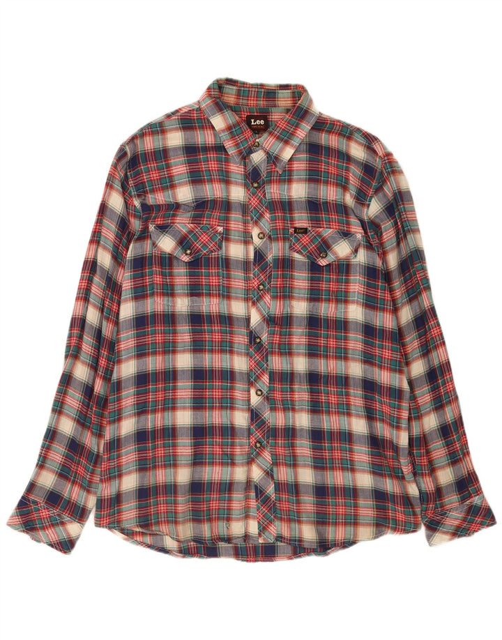 Ανδρικό πουκάμισο Lee Flannel Μεγάλο πολύχρωμο βαμβακερό καρό