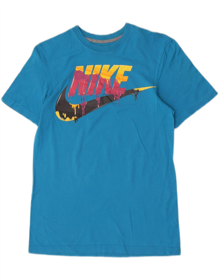 Ανδρικό μπλουζάκι Nike με κανονική εφαρμογή, γραφικό μπλουζάκι, μικρό μπλε βαμβακερό
