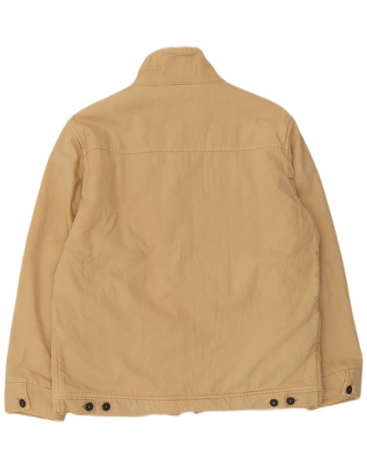 Murphy & Nye Mens Regular Fit Bomber Jacket UK 40 Large Beige Cotton