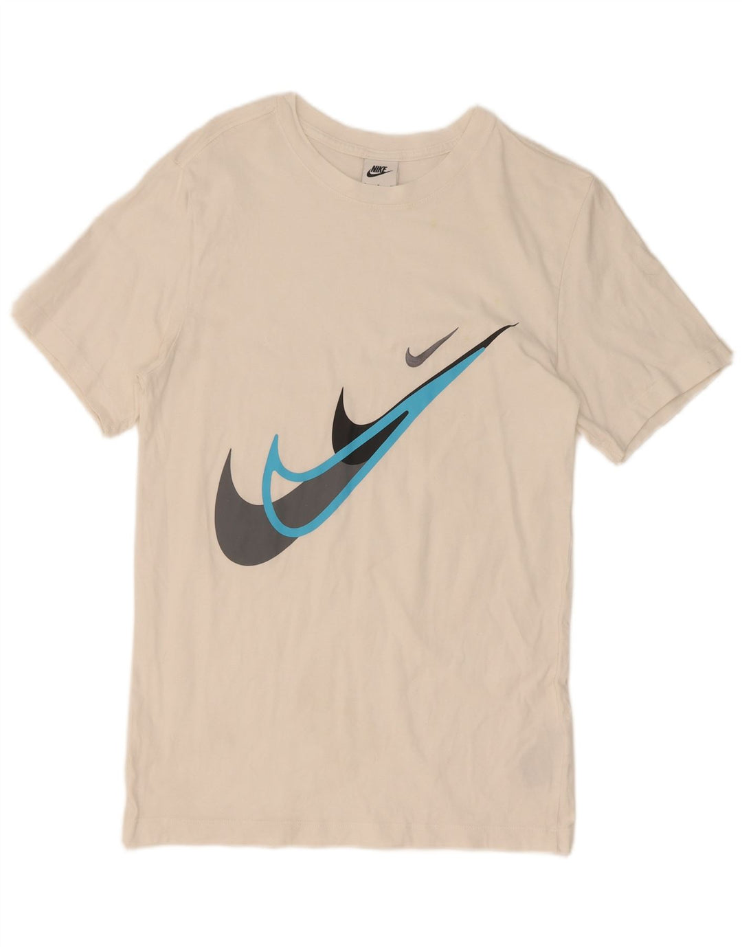 Ανδρικό γραφικό μπλουζάκι Nike, μικρό λευκό βαμβακερό