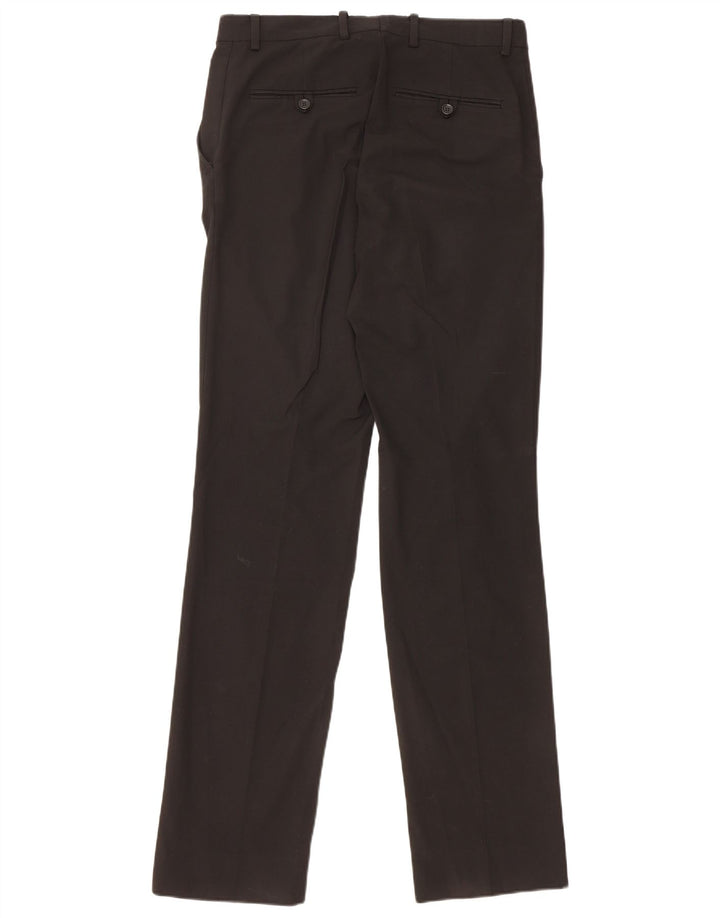 Zara Ανδρικό ίσιο παντελόνι EU 38 Small W30 L35 Μαύρο πολυεστέρα