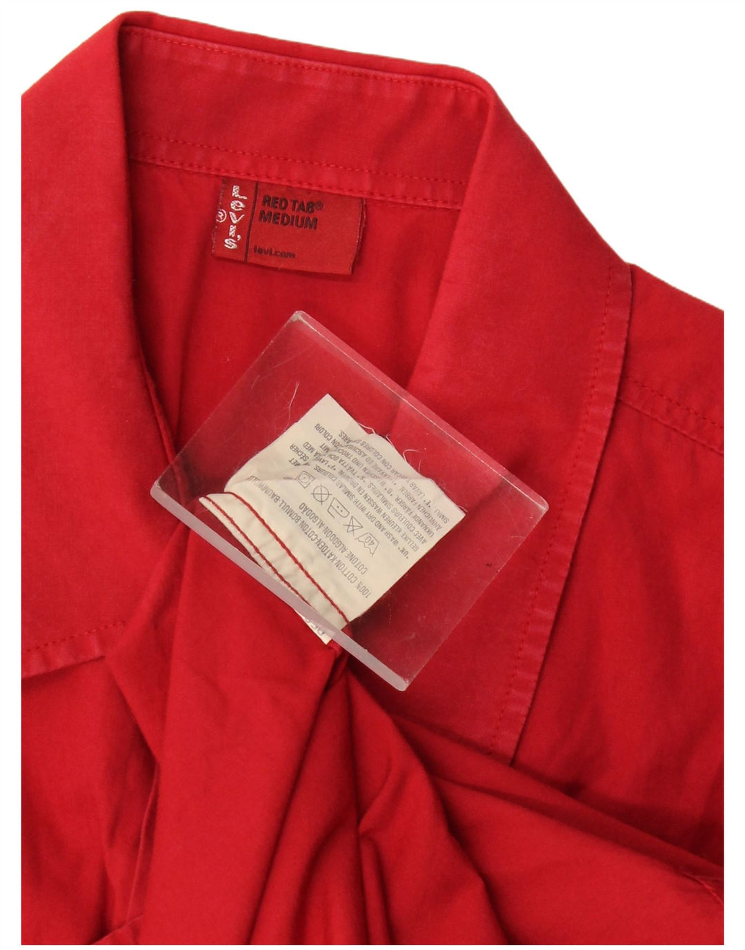 Ανδρικό κοντομάνικο πουκάμισο Levi's, μεσαίο κόκκινο βαμβακερό