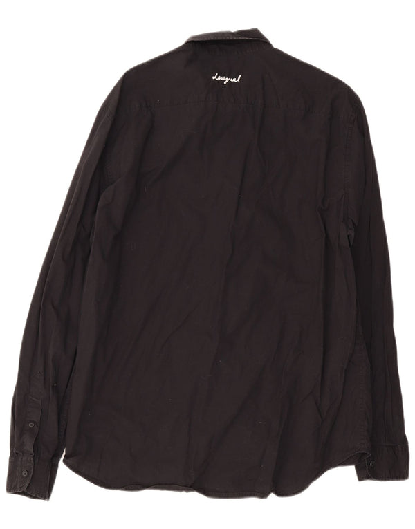 Ανδρικό πουκάμισο Desigual Graphic Regular Fit XL Μαύρο βαμβακερό