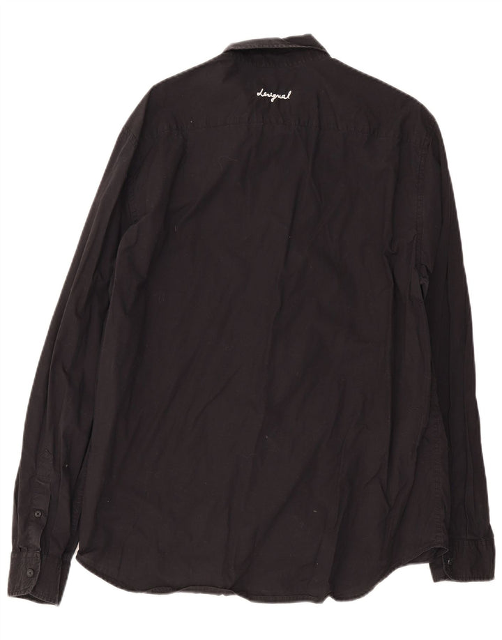 Ανδρικό πουκάμισο Desigual Graphic Regular Fit XL Μαύρο βαμβακερό