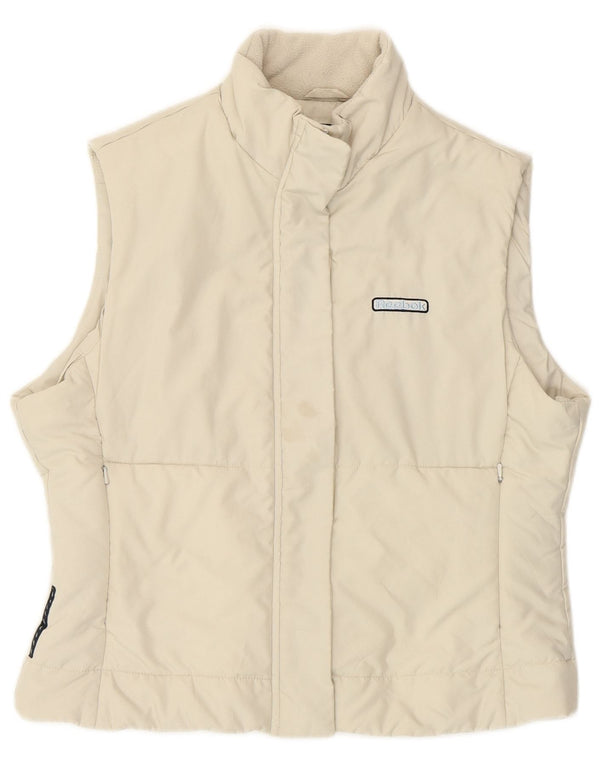 Reebok Γυναικείο Gilet UK 12 Medium Off White Πολυεστέρας