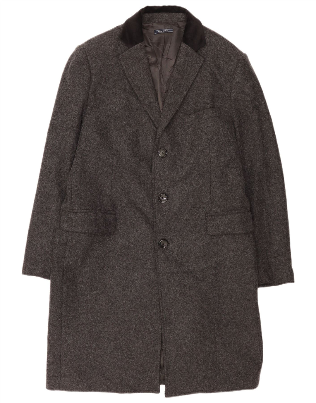 Fradi Ανδρικό Πανωφόρι UK 42 XL Γκρι Κασμίρ