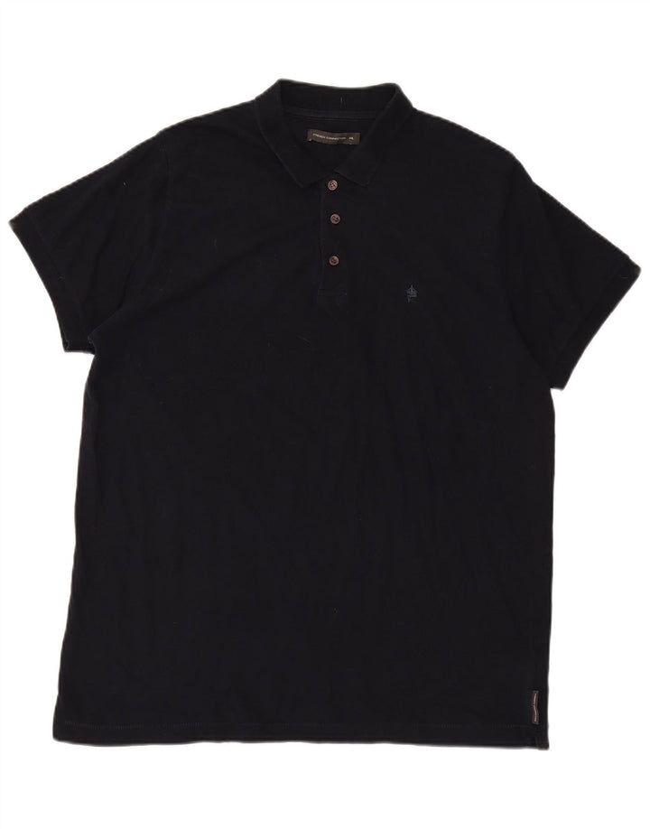 French Connection Ανδρικό Πόλο Μπλουζάκι 2XL Navy Blue από βαμβάκι