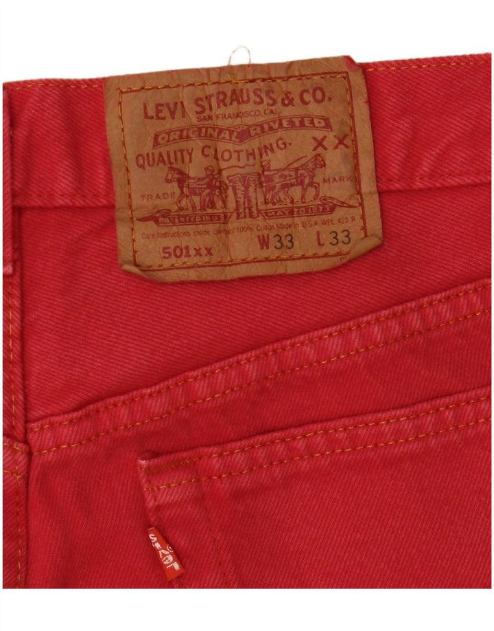 Levi's Mens 501 Straight Jeans W33 L27 Red
