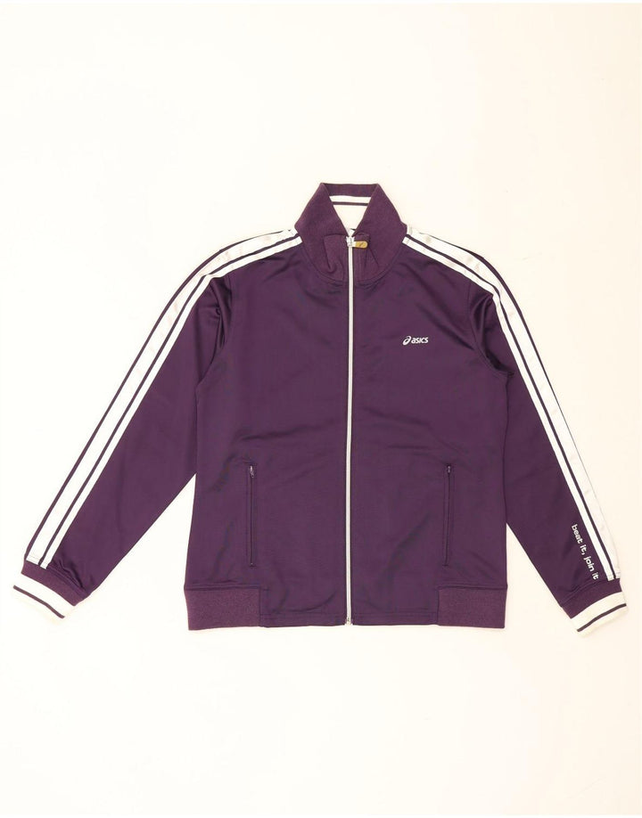 Γυναικεία αθλητική φόρμα Asics Top Jacket UK 14 Large Purple Colourblock Polyester