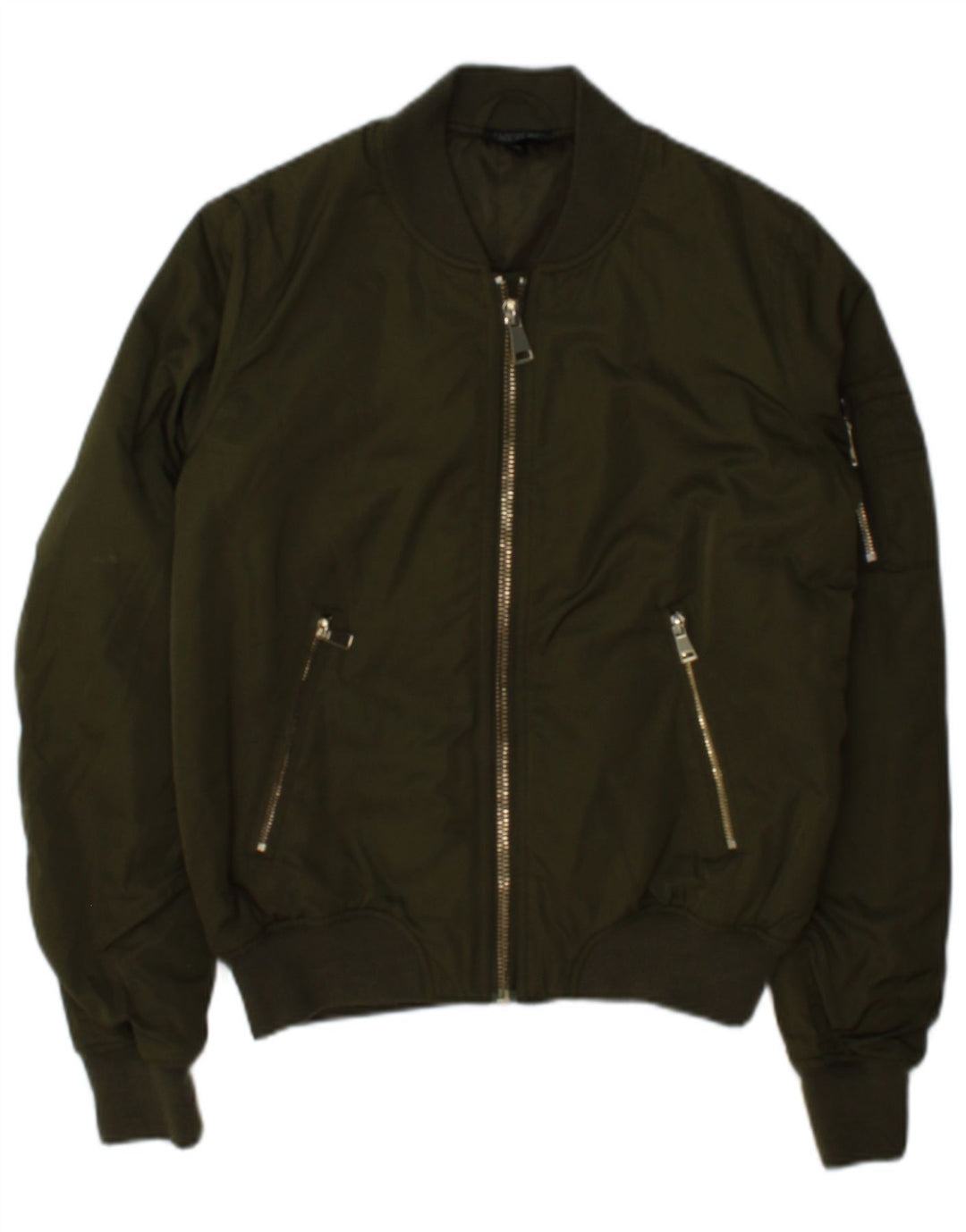 Topshop Γυναικείο Bomber Jacket UK 8 Small Khaki Polyester