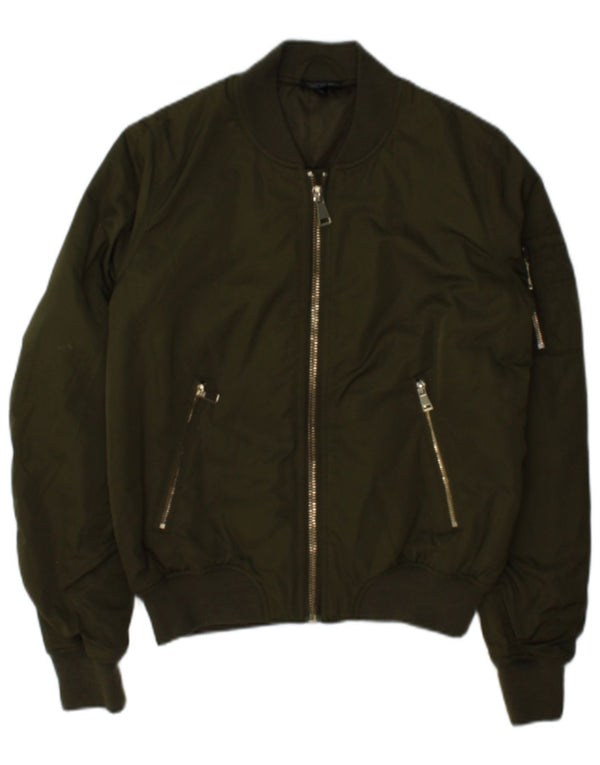 Topshop Γυναικείο Bomber Jacket UK 8 Small Khaki Polyester