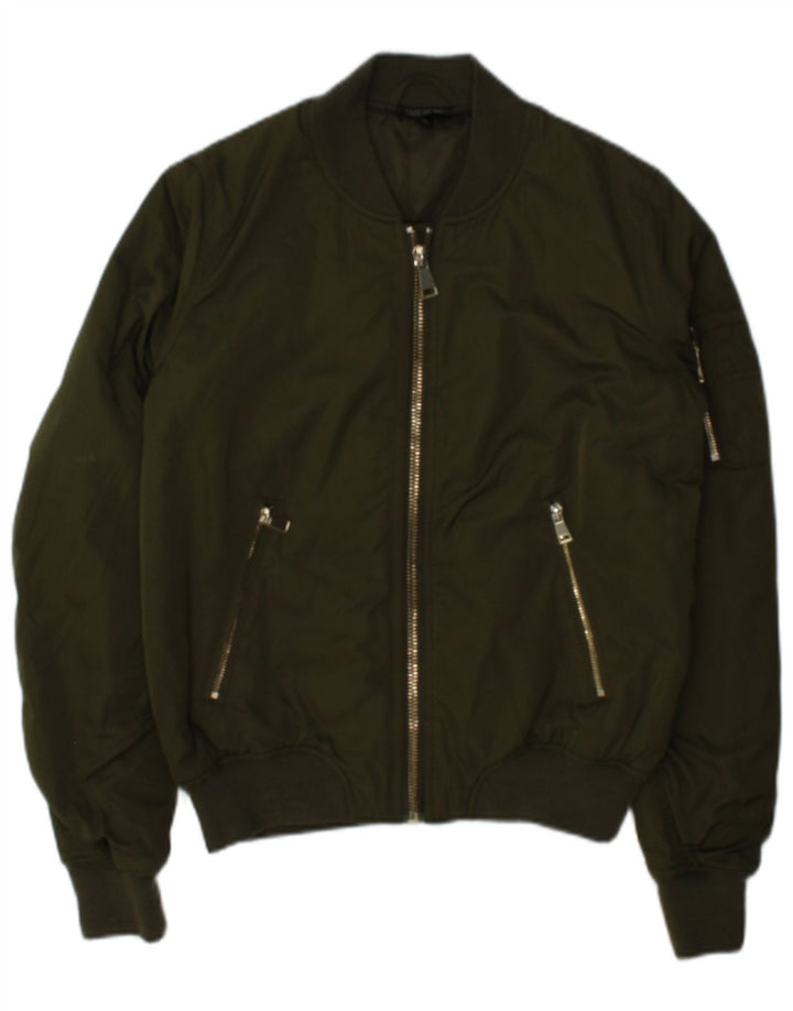 Topshop Γυναικείο Bomber Jacket UK 8 Small Khaki Polyester