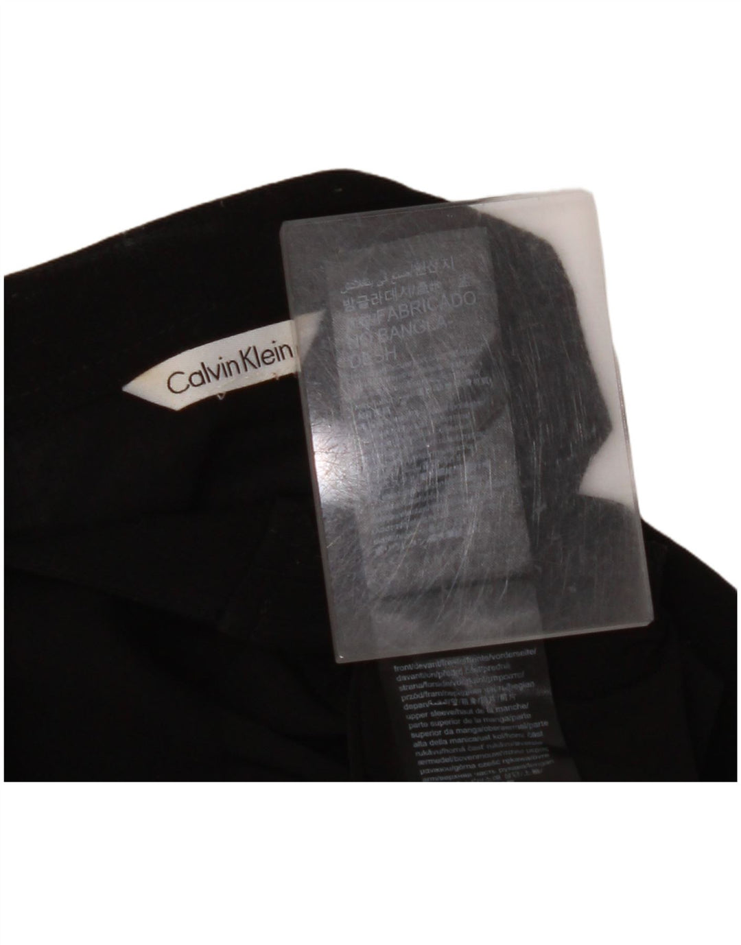 CALVIN KLEIN Γυναικείο πουκάμισο Μπλούζα UK 12 Μεσαίου Μαύρου Πολυεστέρα