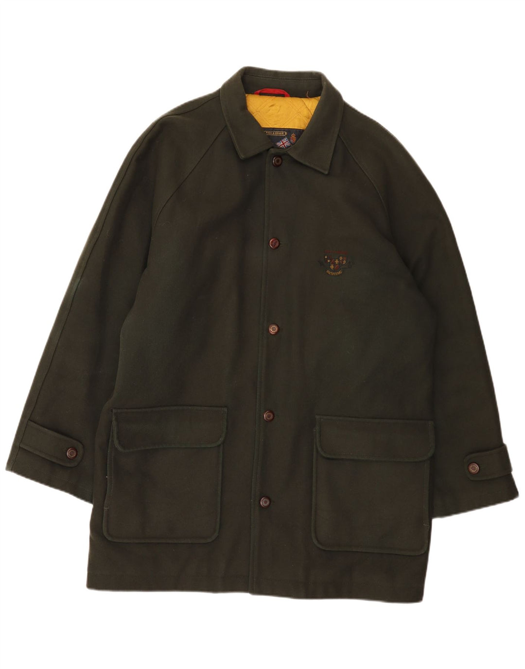 Ανδρικό πανωφόρι Paul & Shark UK 42 XL Χακί μαλλί