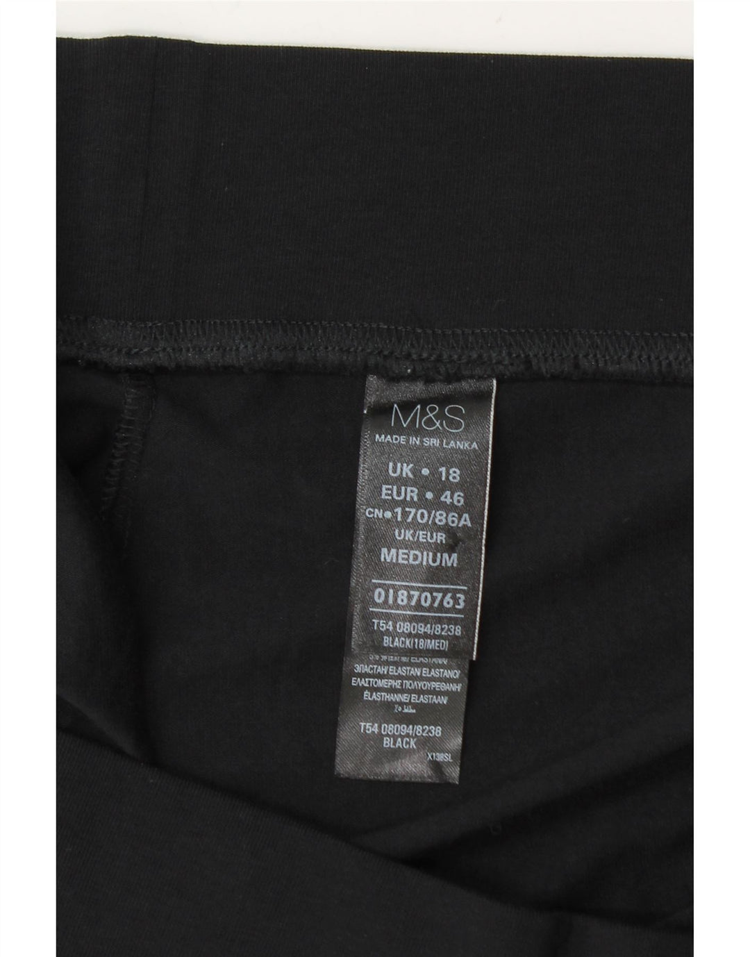 Marks & Spencer Γυναικείο Κολάν UK 18 XL Μαύρο βαμβακερό