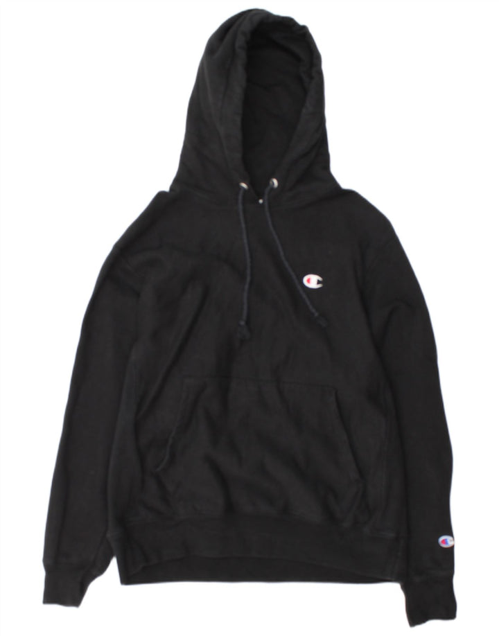 Champion Mens Hoodie Jumper Μεσαίο μαύρο βαμβακερό