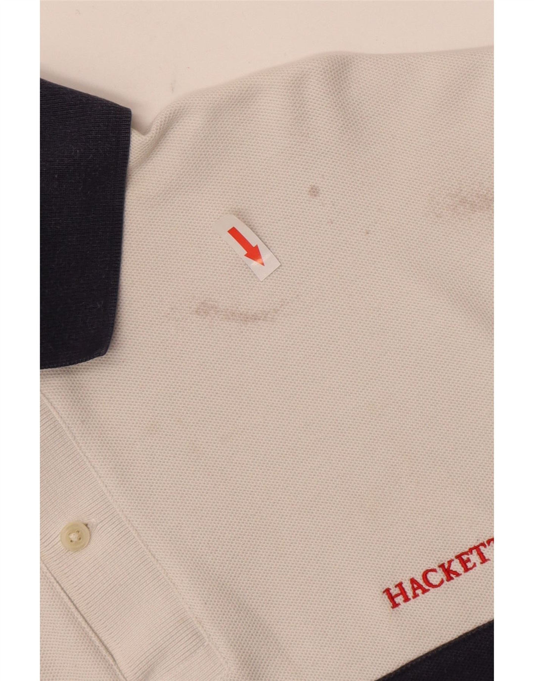 Ανδρικό μπλουζάκι ράγκμπι πόλο Hackett, μεσαίο λευκό χρώμα, βαμβακερό