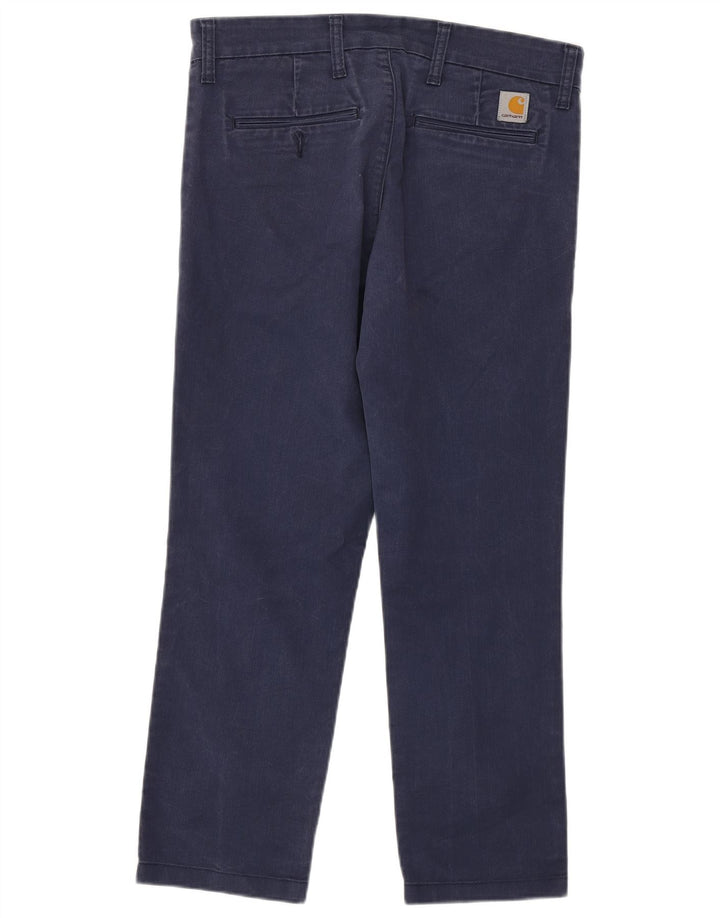CARHARTT Γυναικείο ίσιο παντελόνι Chino W31 L26 Navy Blue Cotton