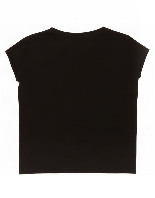 Γυναικείο μπλουζάκι Ellesse Crop Oversized γραφικό μπλουζάκι UK 10 μικρό μαύρο βαμβακερό