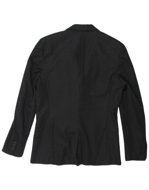 Zara Ανδρικό σακάκι blazer 2 κουμπιών UK 40 μεγάλο μαύρο πολυεστέρα
